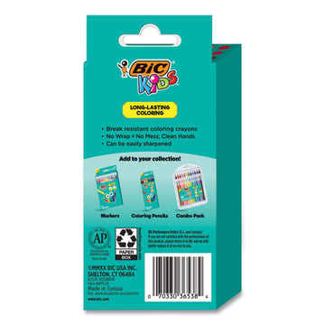 BIC® Kids Coloring Crayons, 24 Assorted Colors, 24-pack freeshipping - TVN Wholesale